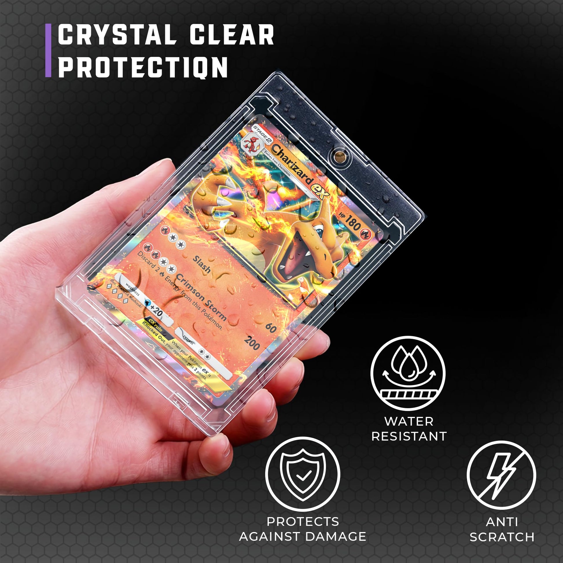 CardGuard 5-Pack Magnetic Card Cases 35pt Clear Holder for Trading Cards