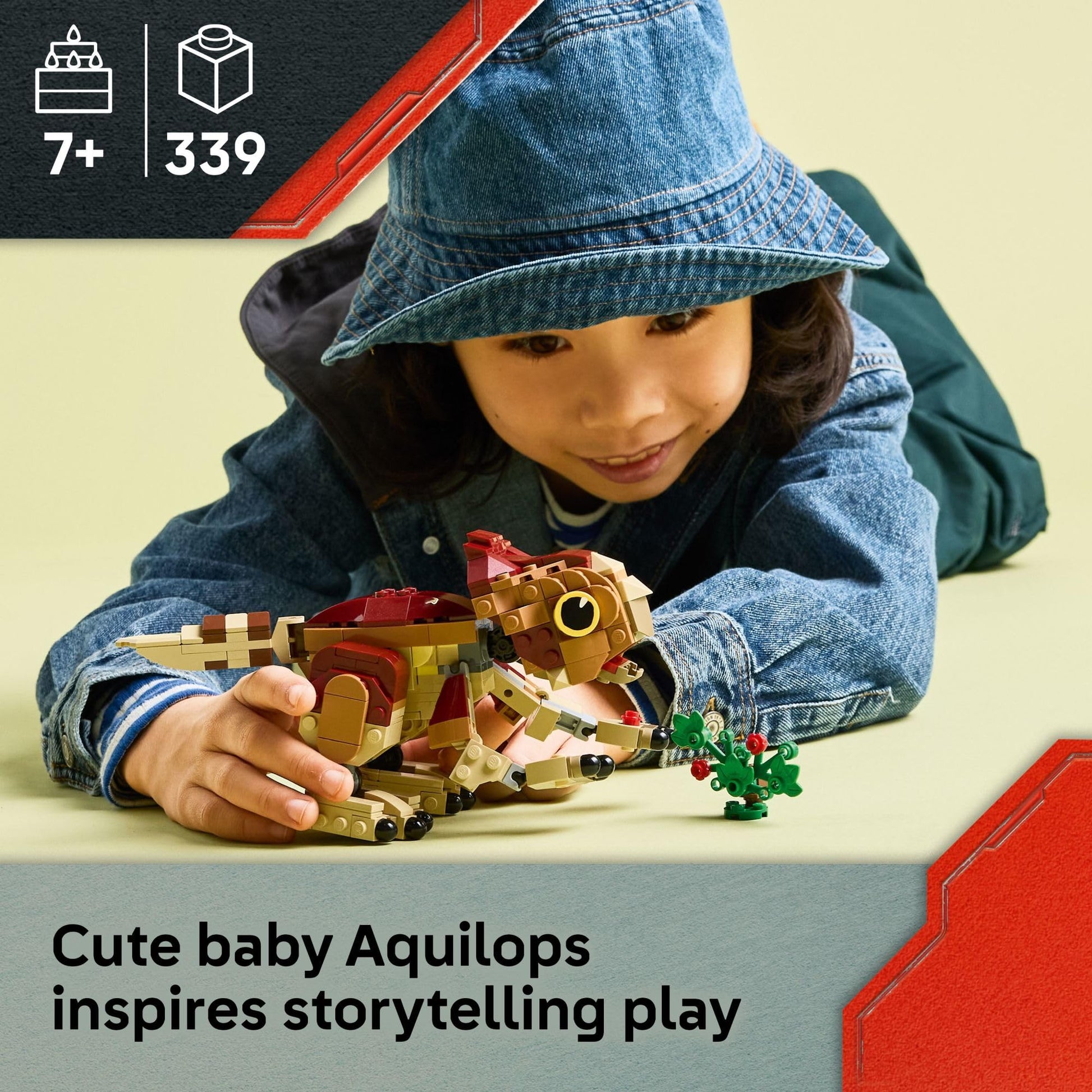 LEGO Jurassic World Baby Dinosaur Dolores: Aquilops Kids Toy - Educational and Learning Toy for Girls & Boys, Ages 7+ - Pretend Play Gift Idea