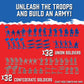 Civil War Army Men Toy Soldier Action Figure Playset-100pcs Including Confederate & Union Soldiers, Cannons, Wagons, Rideable Horses, Terrain