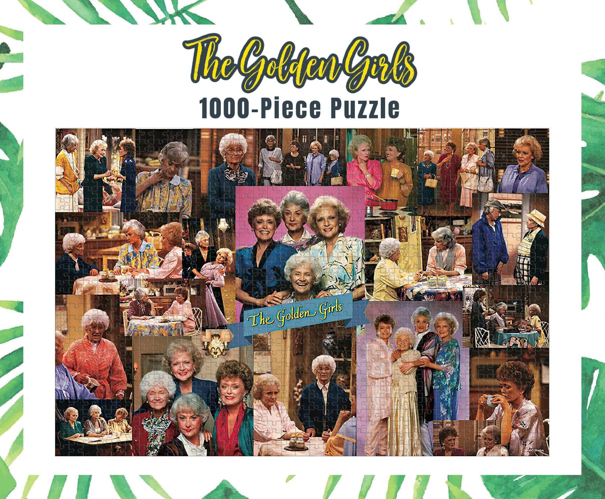 The Golden Girls Collage '80s Puzzle for Adults and Kids | 1000 Piece Jigsaw Puzzle Toy | Fun Interactive Brain Teaser for Family Game Night | 28 x 20