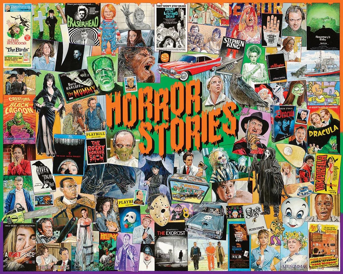 White Mountain 1000 Piece Jigsaw Puzzle Halloween Classics, Horror Stories