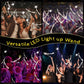 50 PCS Wedding Wands with Ribbons & Bells, Romantic Sparkle with Three Light Modes, Light up Wands for Wedding Send off, New Year, Birthday Party