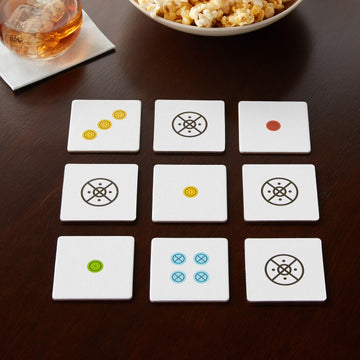 Stellar Factory Peek & Push | Memory & Pattern Strategy Game | 2 Players, Ages 12+ | 2.5" Tiles, 2mm Thick | Indoor & Outdoor