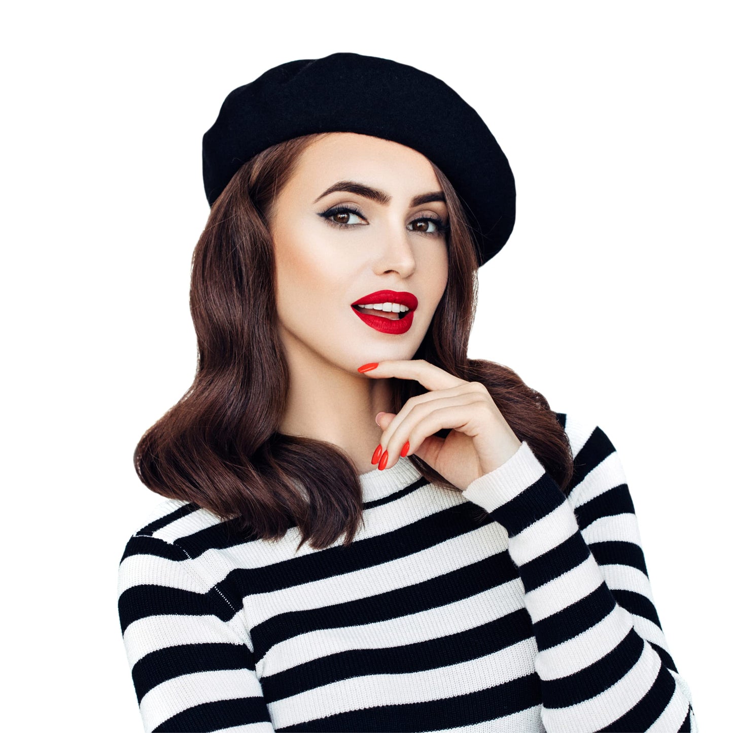 Picki Nicki Beret Hats for Women and Kids Perfect for Paris/Art Party (Set of 10, Black)