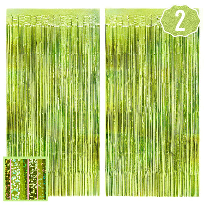 xo, Fetti 2pk Lime Green Foil Curtain | Last Pickle Bachelorette, Margarita