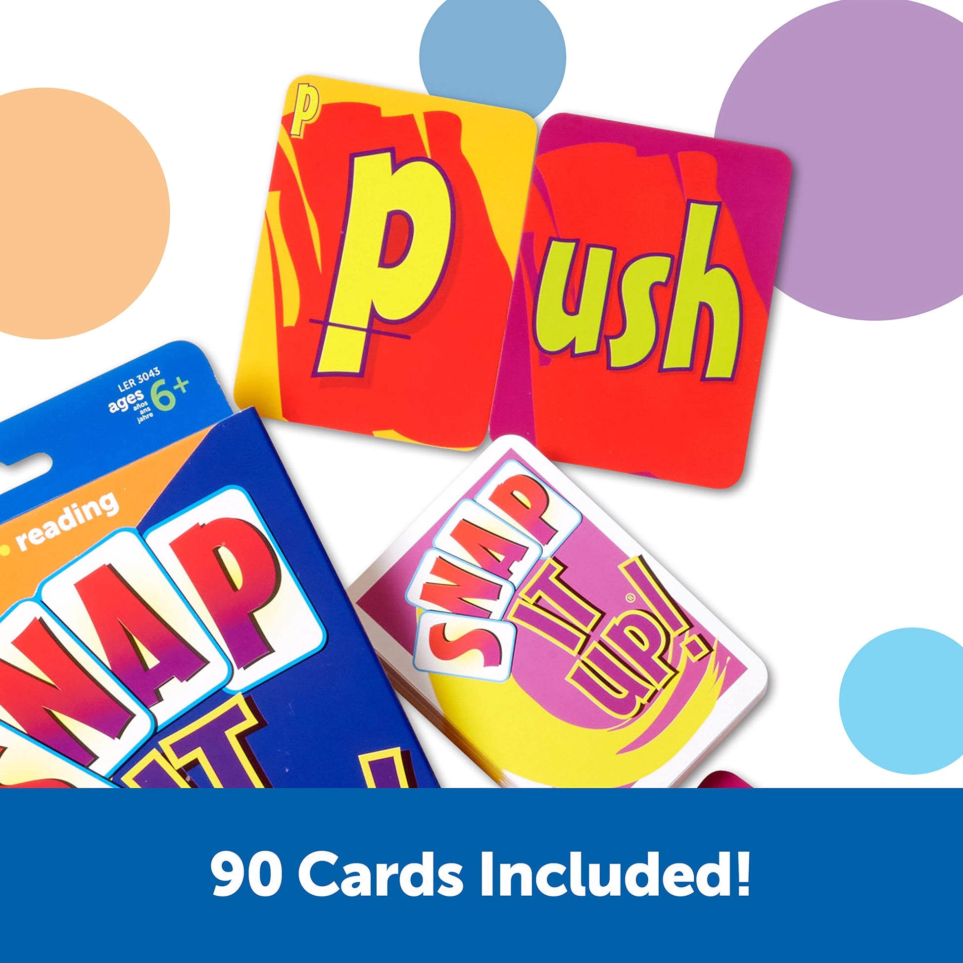 Learning Resources Snap It Up Phonics - Reading Card Game, Sight Words Flash Cards, Phonics Family Board, ABC Classroom Must Haves, Toddler