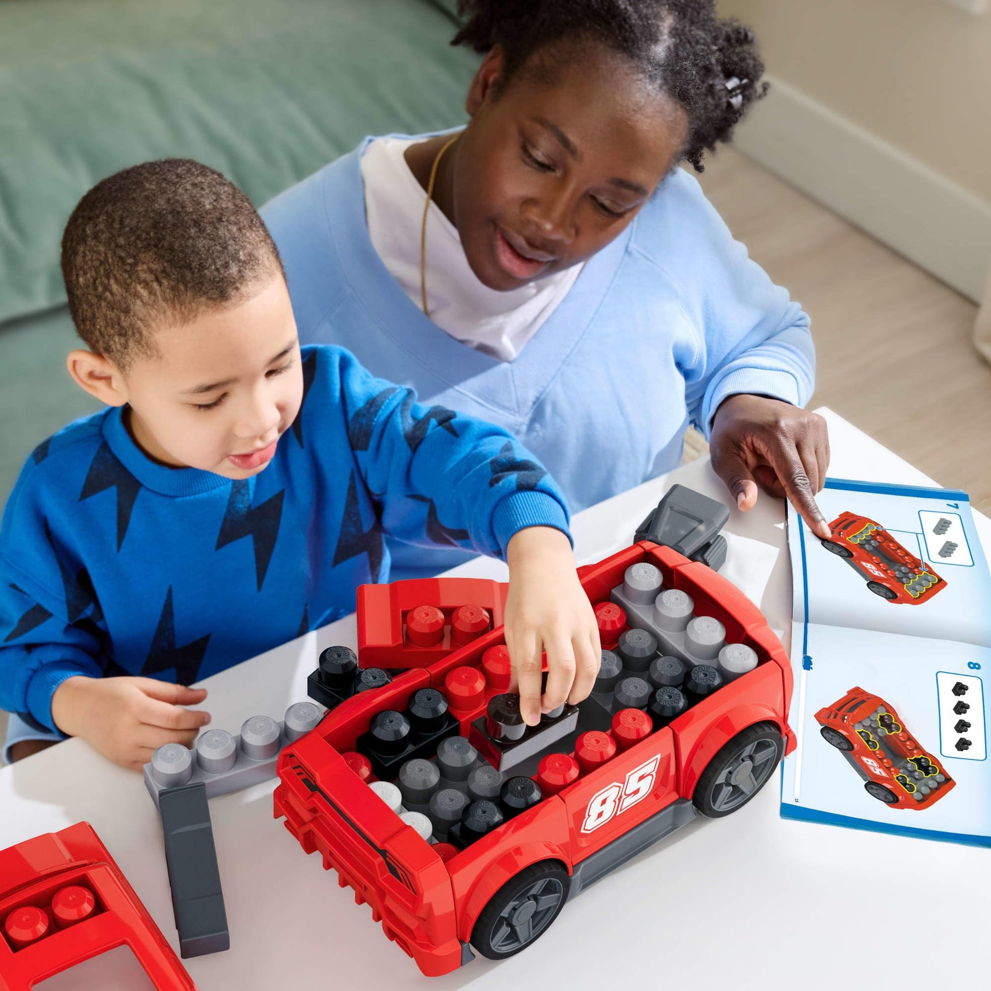 MEGA BLOKS Fisher-Price 3-in-1 Build & Go Race Car Block Toy