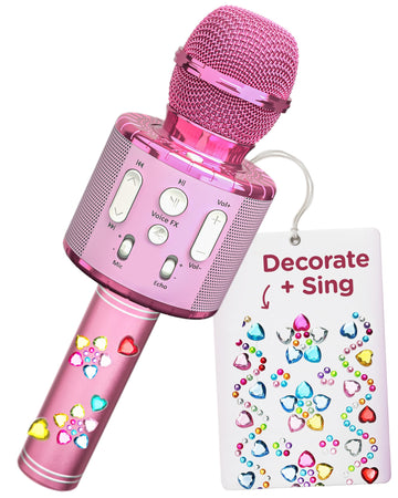 Move2Play, Kids Karaoke Microphone | Includes Stickers & Bluetooth | Kids Birthday Gift | Toy for All Ages 2, 3, 4, 5, 6+ Year Old Girls, Boys &