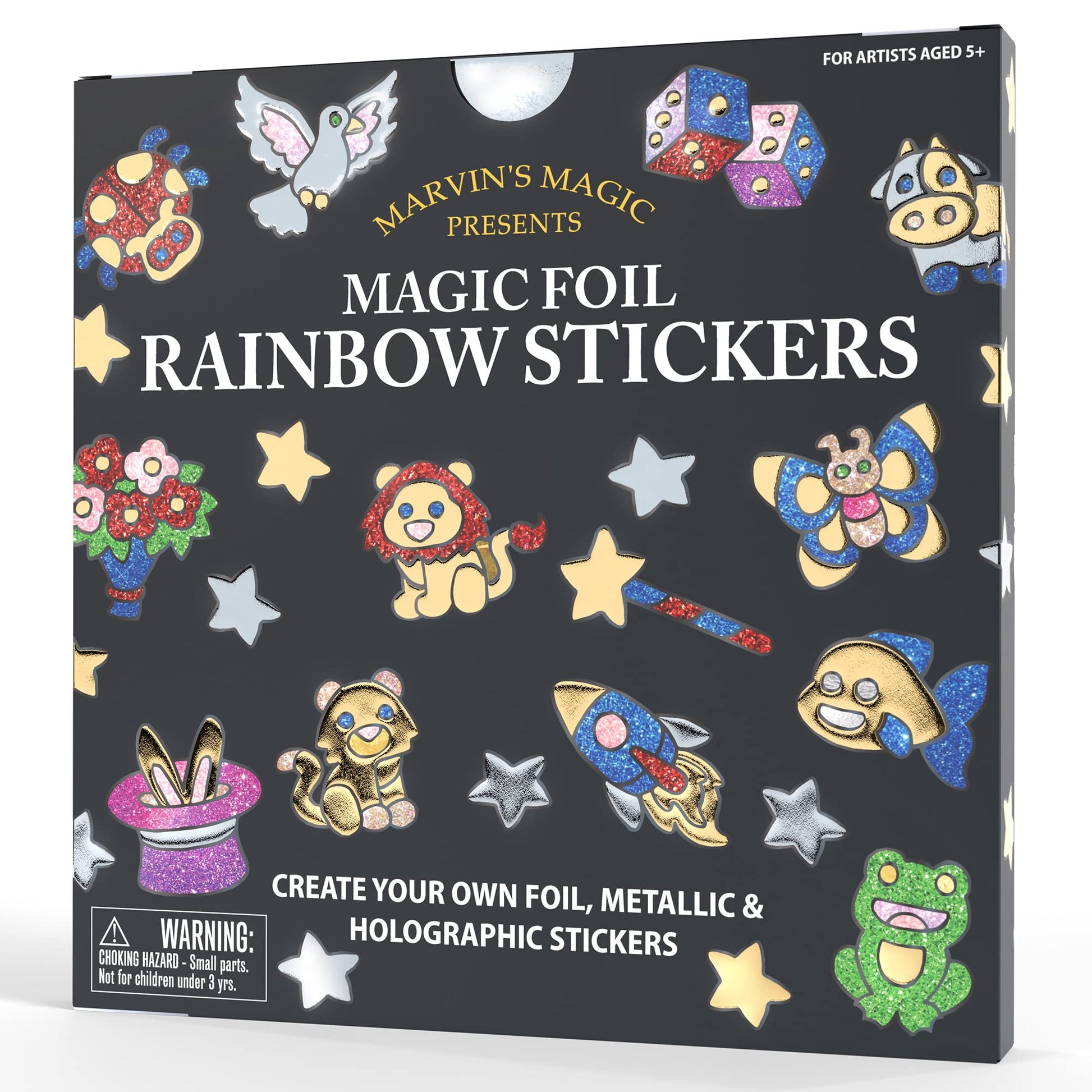 Marvin's Magic Foil Rainbow Stickers - 150 Pack - Kids Art Supplies