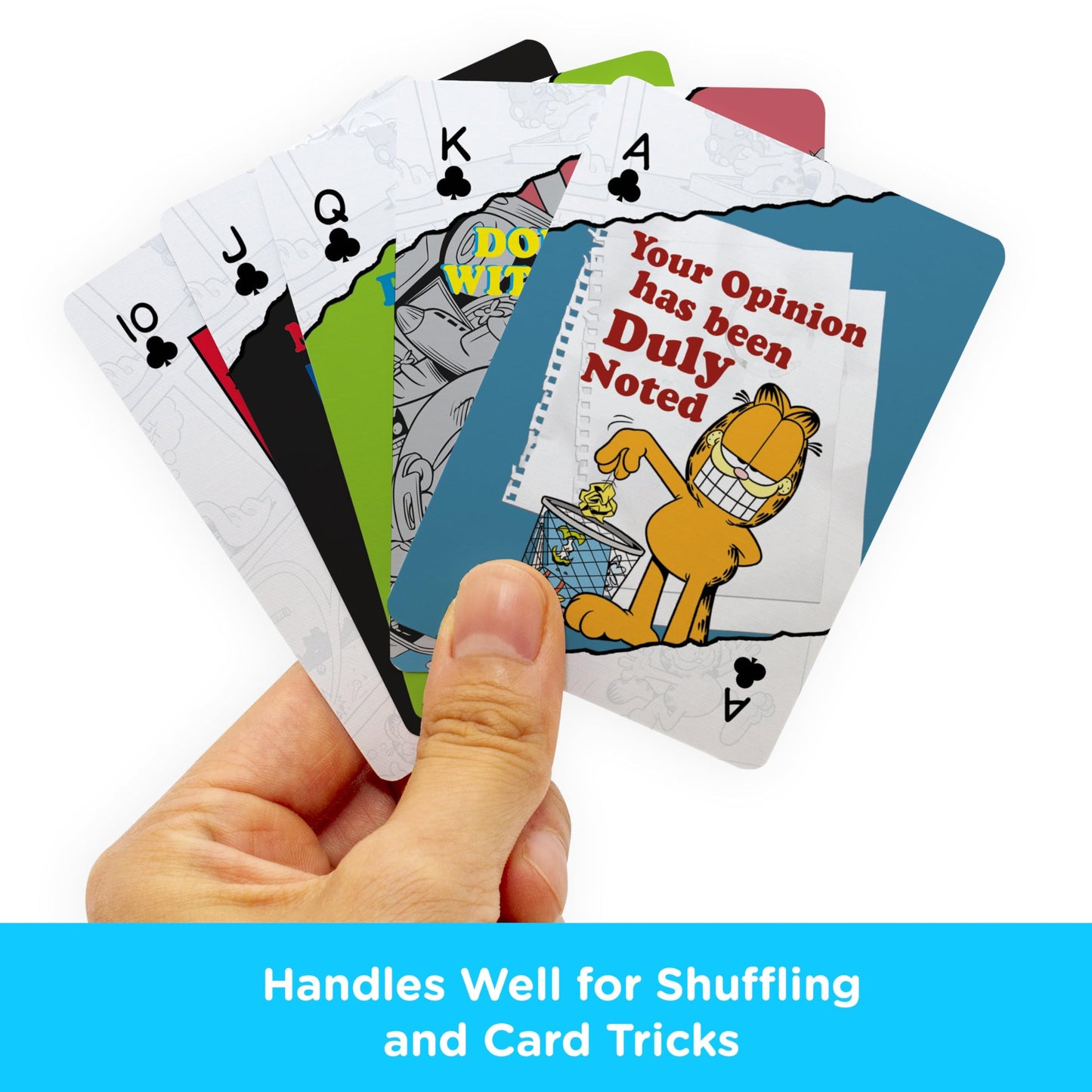 Aquarius Garfield Playing Cards Standard Size - Themed Novelty Deck with 52 Unique Comic Designs - Collectible Merchandise Gift for Teens and Adults