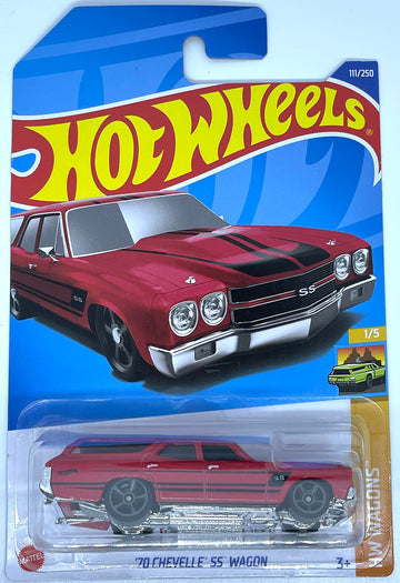 Hot Wheels 2022 - '70 Chevelle SS Wagon - RED - HW Wagons - 1/5