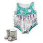 Luxurious Hand-Beaded Sequin Outfit with Silver Boots for 18 Inches American Doll (Large for 18" American Doll)