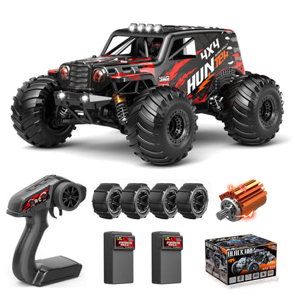 YESHIN 1:14 Scale RC Cars for Adults, 4X4 Waterproof Off-Road Remote Control Truck with 2 Rechargeable Batteries, 40km/h Waterproof Electric Vehicle
