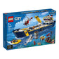 LEGO City Ocean Exploration Ship 60266, Toy Exploration Vessel, Mini Helicopter, Submarine, Shipwreck with Treasure, Lifeboat, Stingray, Shark, Plus 8