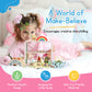 Jack Rabbit Creations Fairy Suitcase Playset - 17-Piece Dollhouse - Ages 3+