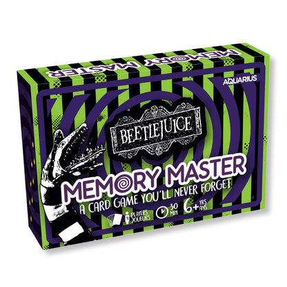 AQUARIUS Beetlejuice Memory Master Card Game, 108 Card Matching Game for 4 Players, Ages 6+, Family Party Gift for Kids, Teens, and Adults