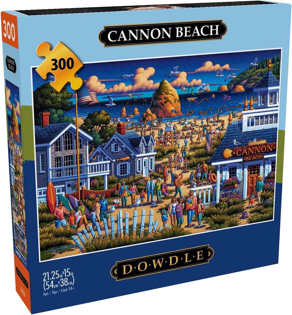Buffalo Games - Dowdle - Cannon Beach - 300 Piece Jigsaw Puzzle for Adults -Challenging Puzzle Perfect for Game Nights - Finished Size is 21.25 x