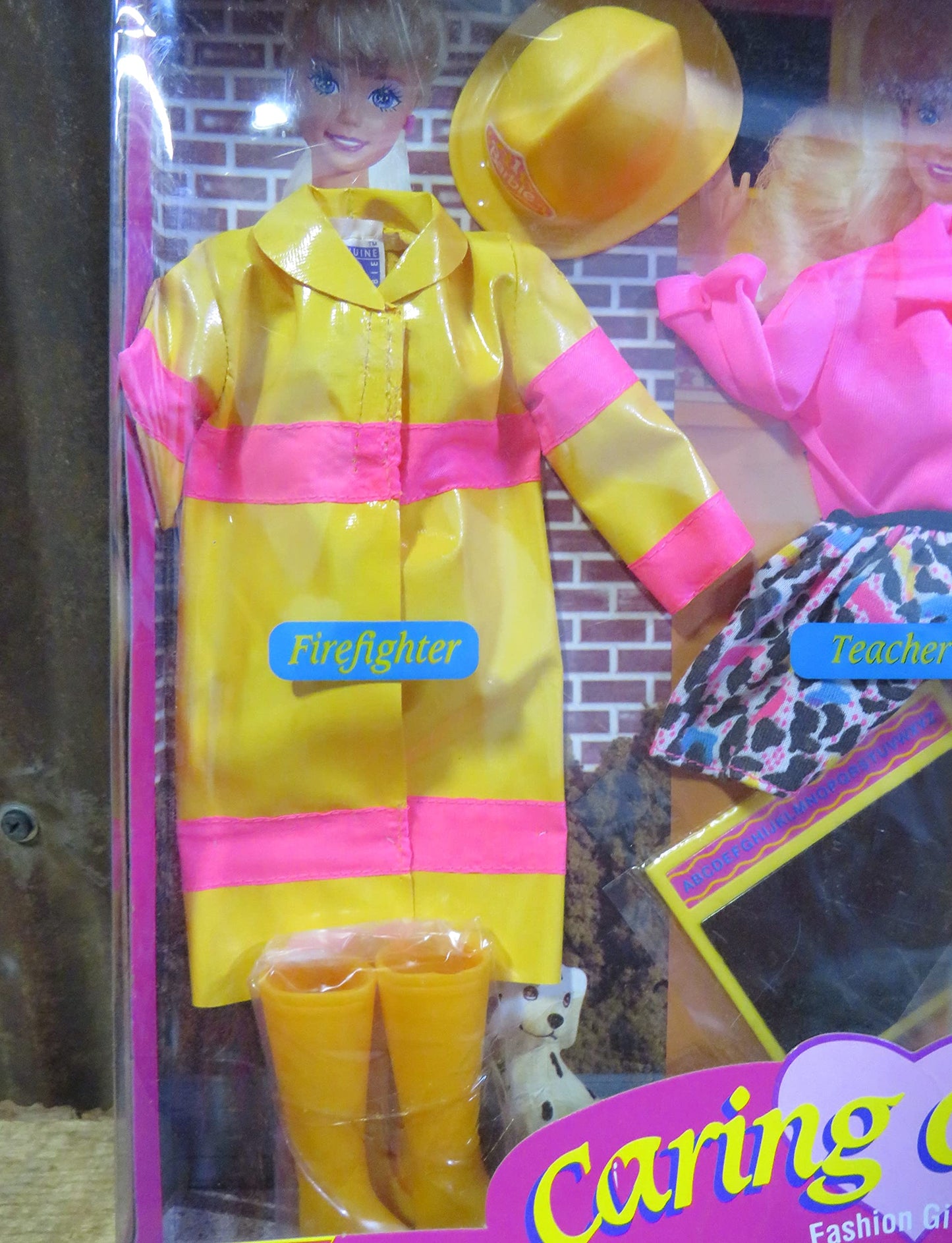 Barbie Caring Careers Fashion Gift Set - Firefighter, Vet & Teacher (1993)