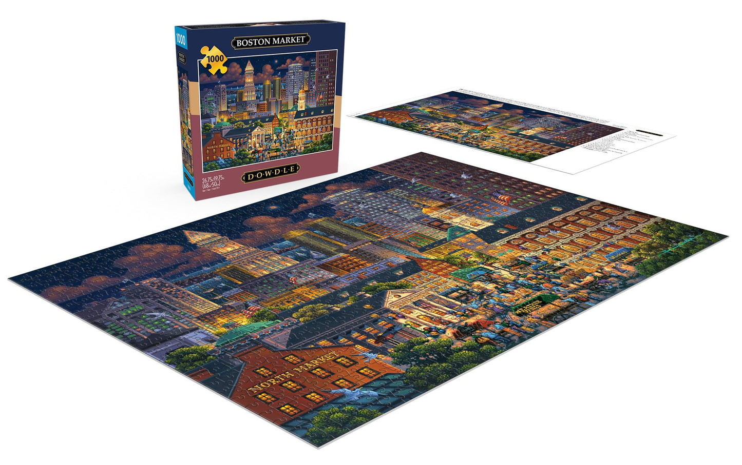 Buffalo Games - Eric Dowdle - Boston Market - 1000 Piece Jigsaw Puzzle for Adults -Challenging Puzzle Perfect for Game Nights - Finished Size is 26.75