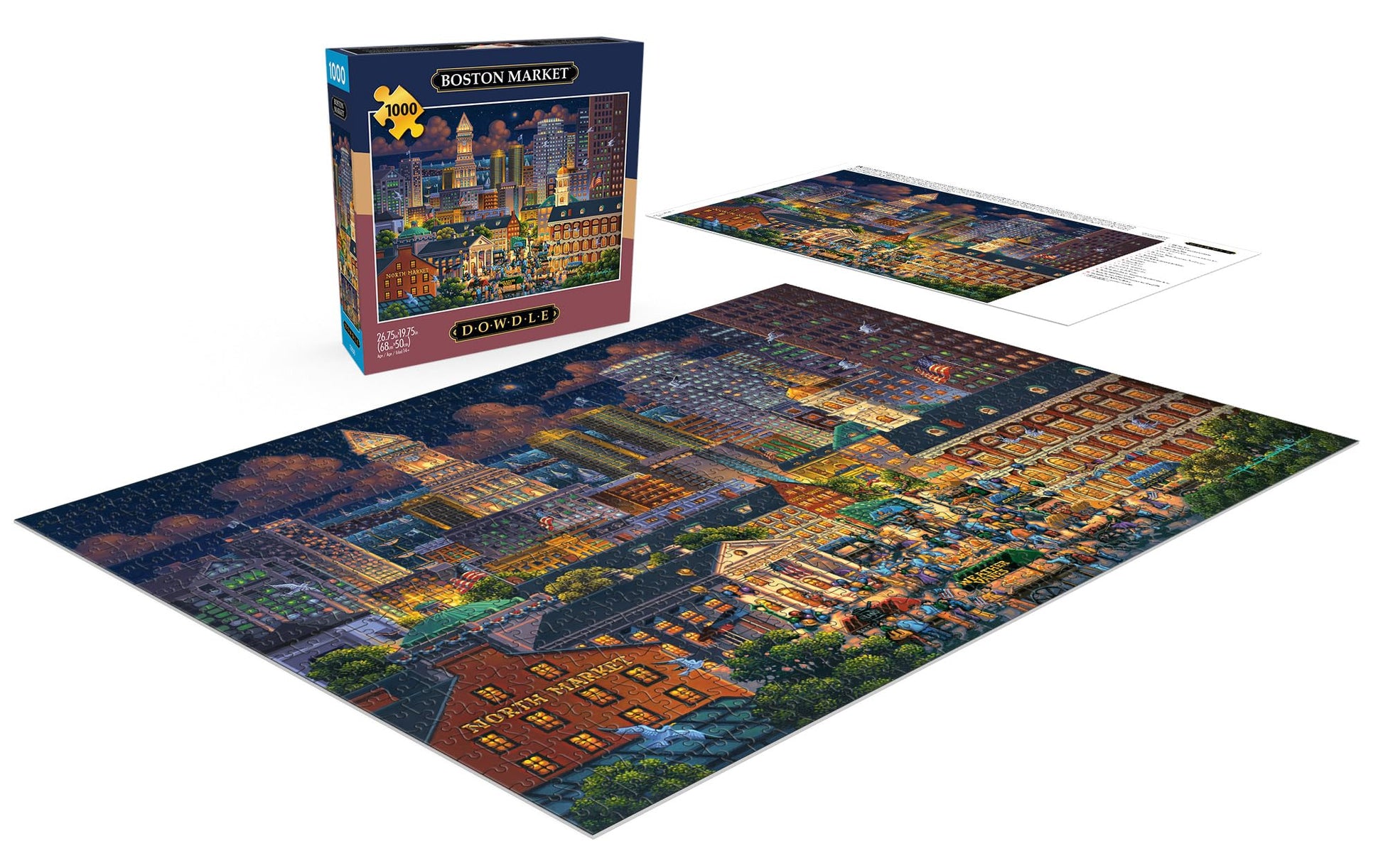 Buffalo Games - Eric Dowdle - Boston Market - 1000 Piece Jigsaw Puzzle for Adults -Challenging Puzzle Perfect for Game Nights - Finished Size is 26.75