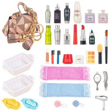 SAMCAMI Miniature Dollhouse Accessories, Mini Fashion and Dollhouse Bathroom Acessories, Mini Stuff, Miniature Makeup
