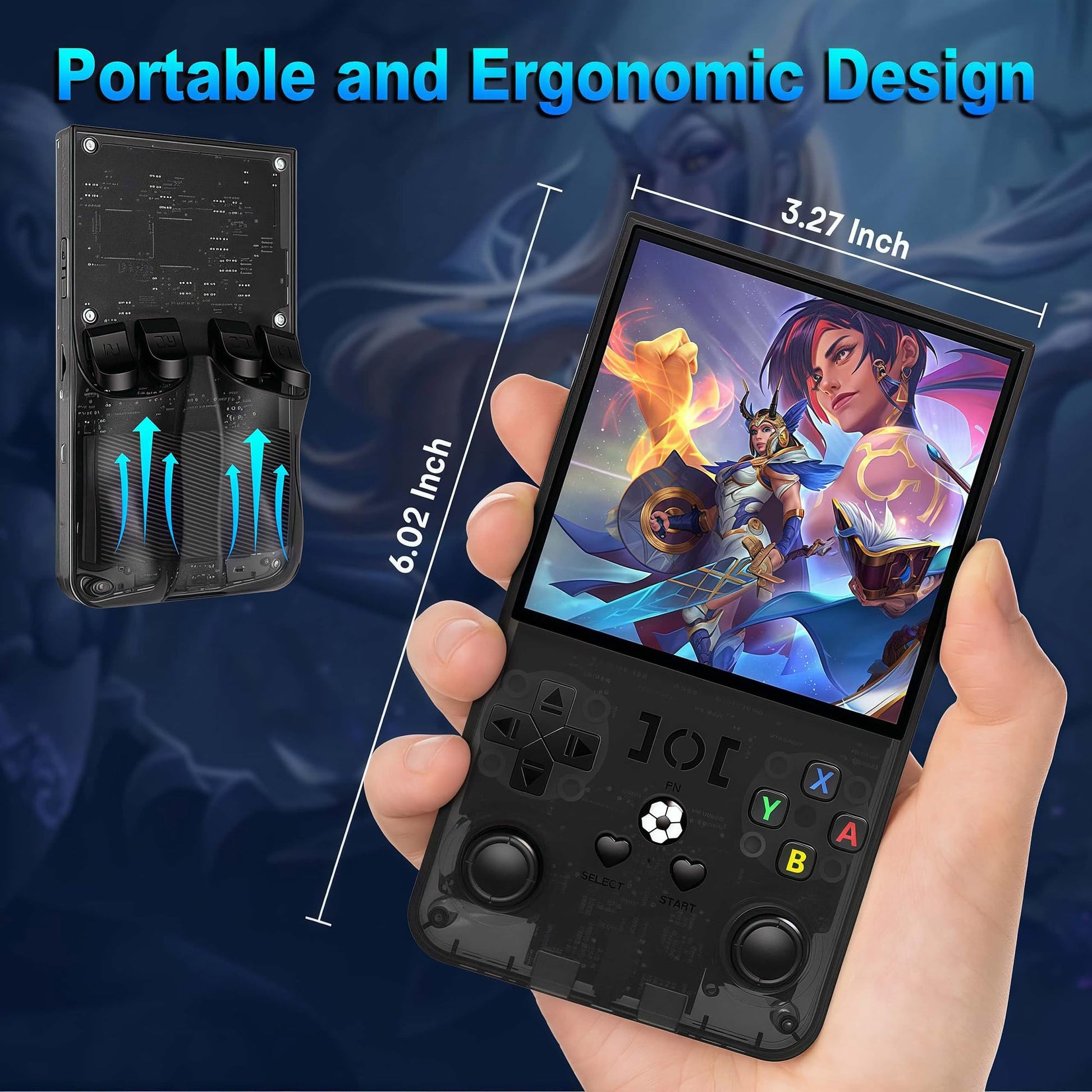 R36MAX Retro Handheld Game Console Gift Set, 4.0" IPS Screen Linux Console