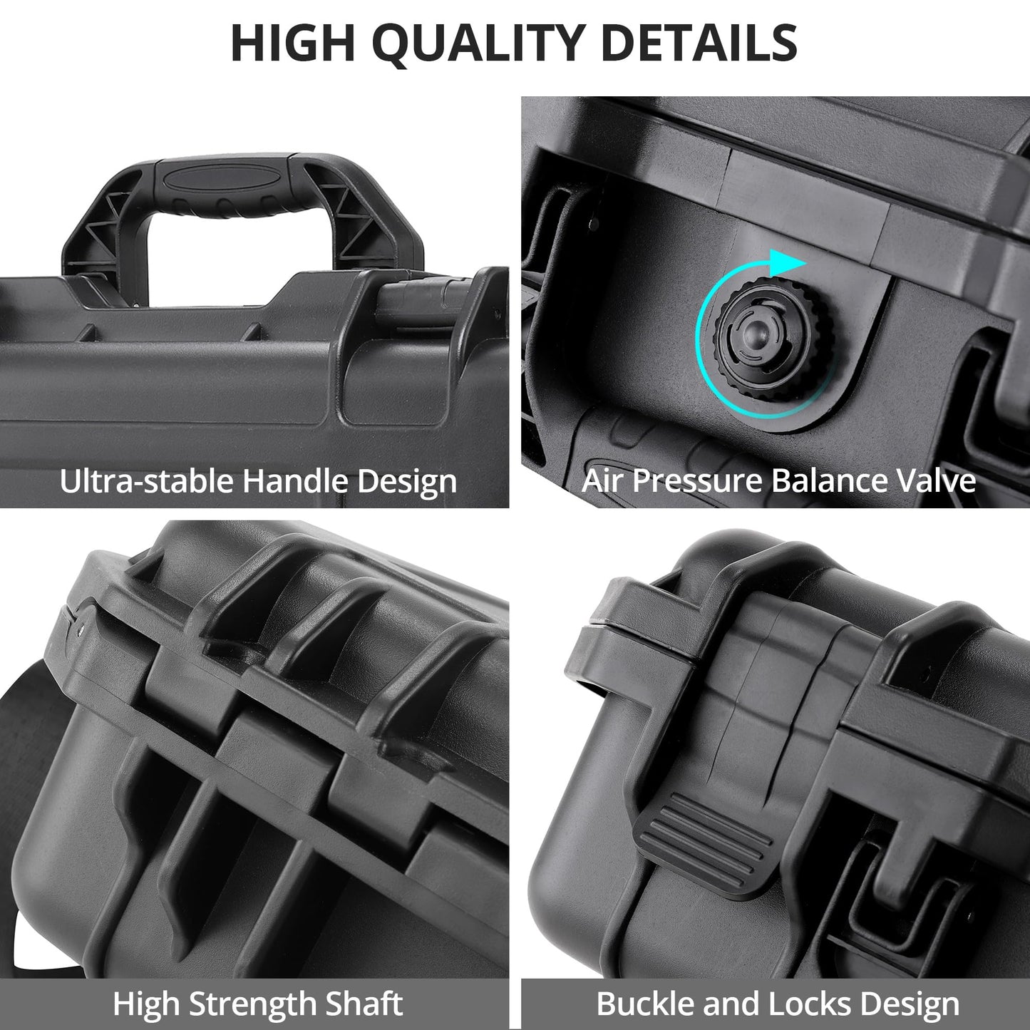 PONYRC Mini 4K Case, IP67 Waterproof Hard Travel Carrying Case for DJI Mini 4K/ 2/2 SE Fly More Combo Drone & Accessories