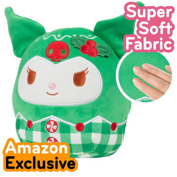Squishmallows Original 8-Inch Hello Kitty: Kuromi Christmas Plush - Official Jazwares Holiday Sanrio - Collectible Soft & Squishy Stuffed Animal Toy
