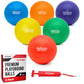 GoSports Playground Balls for Kids (Heavy Duty Set of 6) with Carry Bag and Ball Pump (Choose 8.5” or 10” Sizes)