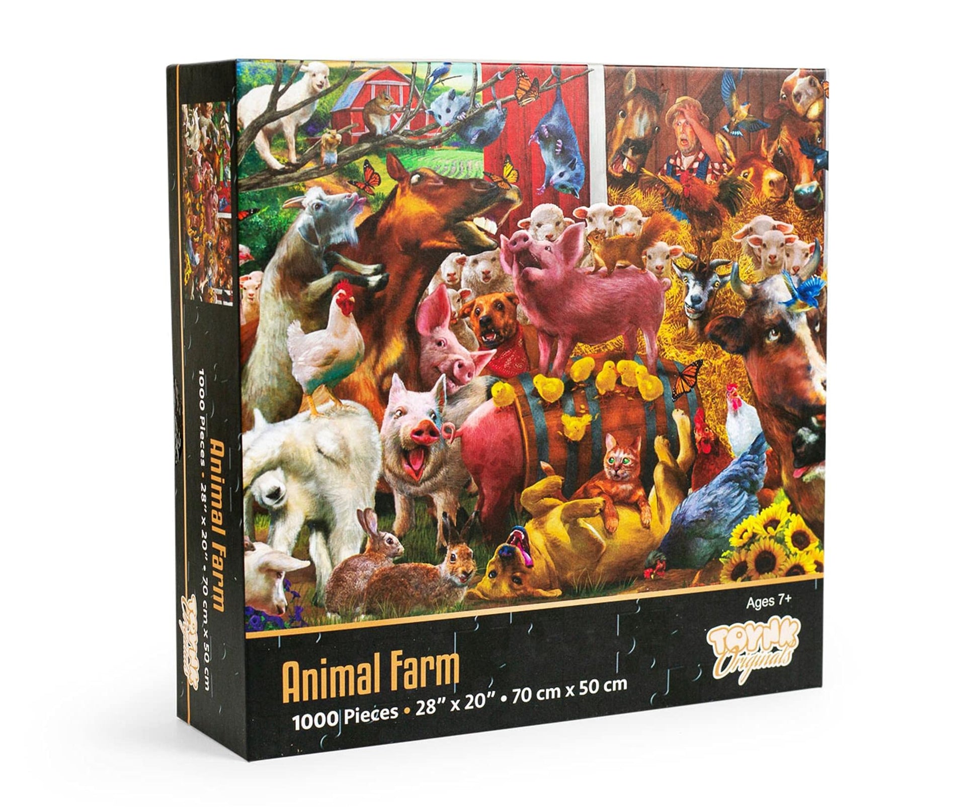 Animal Farm Barnyard 1000 Piece Jigsaw Puzzle for Adults and Kids | Arts and Crafts Project, Interactive Brain Teaser Board, Educational Toys & Games
