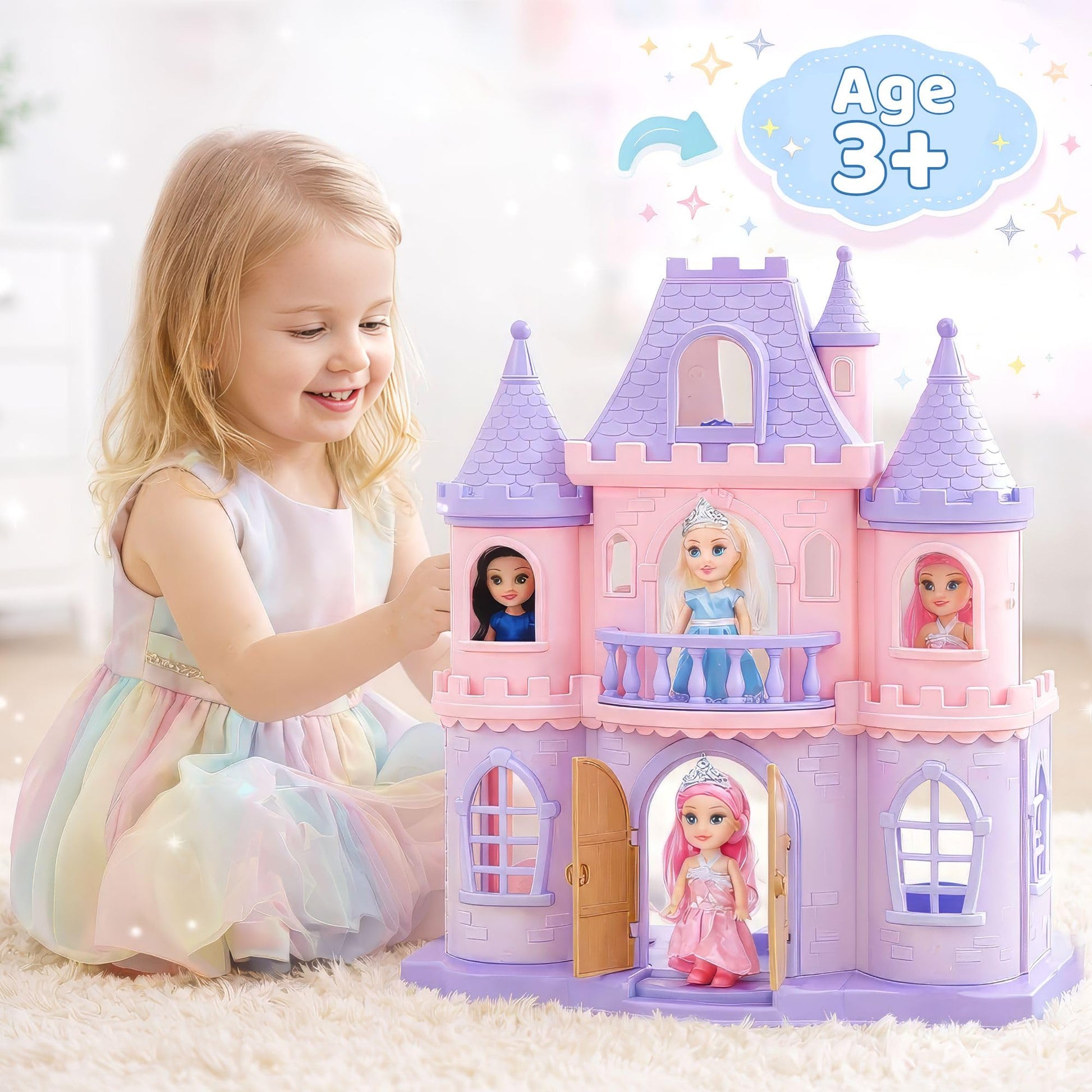 Liberty Imports Little Royal Princess Toddler Dolls with Dresses, Girls Imaginative Pretend Play Small Dolls Party Favors Collection (Princess)