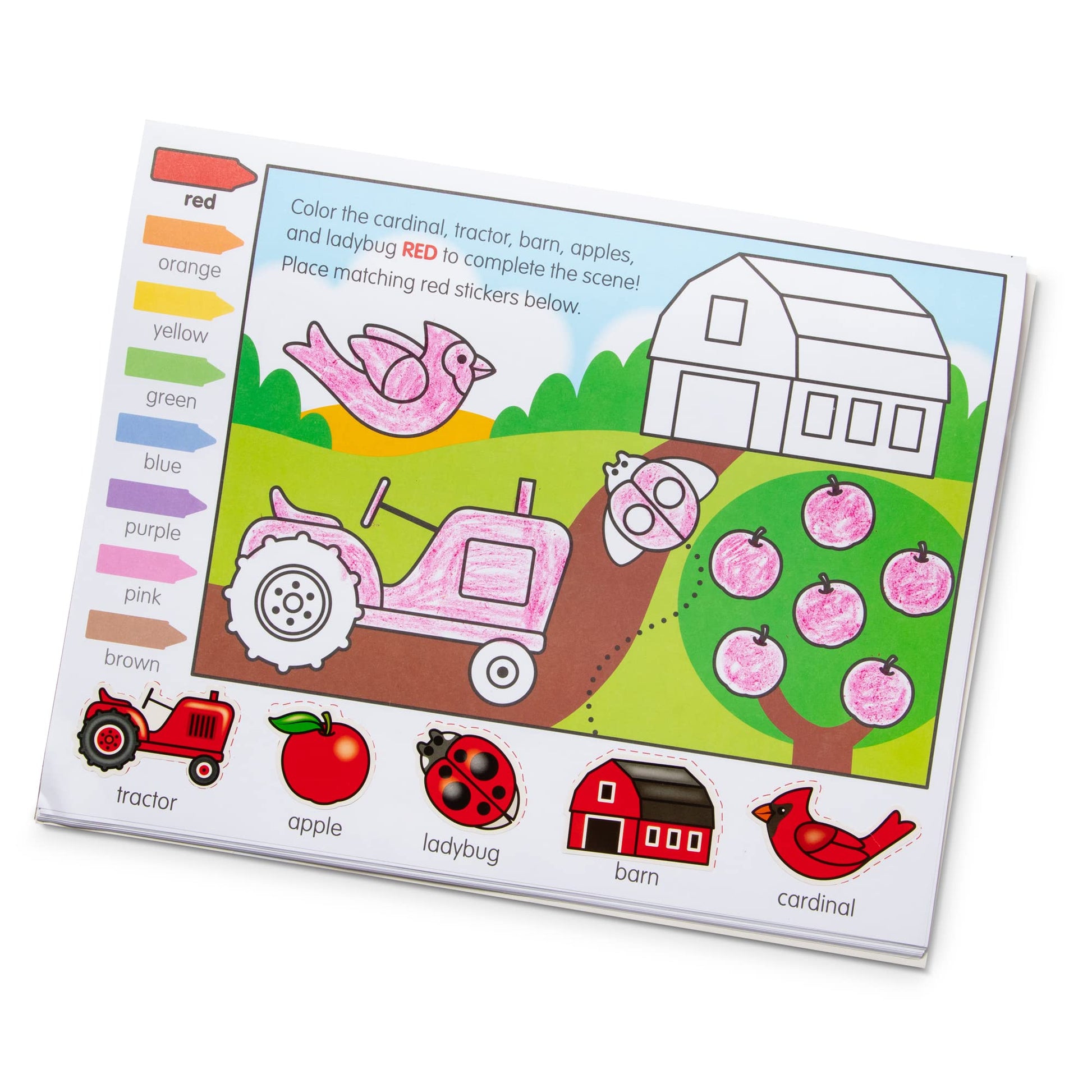 Melissa & Doug Activity Pad Bundle - Alphabet, Colors & Shapes & Numbers Sticker and Coloing Activity Books for Girls and Boys, Great Travel Toy