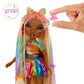 Rainbow High Hair Chalk & Style Meline - Rainbow & Gold 11” Doll. Washable Rainbow Hair Chalk, Color, Style, Play, Rinse & Repeat. Kids Gift 4-12+