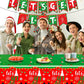 Yavxzvbw 3Pcs Let's Get Lit Christmas Party Decorations & Supplies - Tableware Set with Tablecloth & More for Friendsmas Party