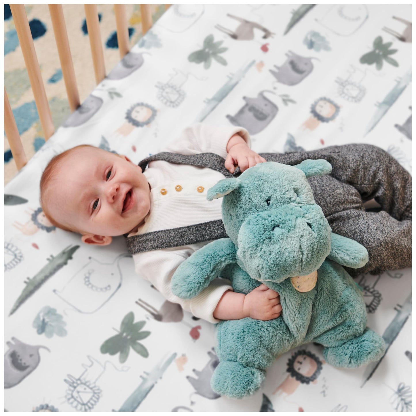 GUND Baby Hippo Hug Soft Cuddle Plush Toy for Babies and Babies, Green, 30 cm, 0+ Years