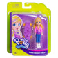 Polly Pocket 3" Doll with Iconic Outfit & Clip On Skateboard with Rolling Wheels