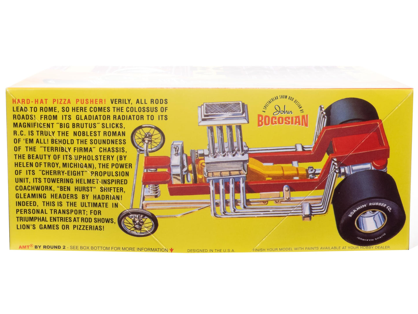 AMT Li’l Roamin’ Chariot Show Rod Model Kit 1:25 Scale - Retro Reissue of 1971 Classic Design, 100+ Parts, Chrome & Vinyl Details, Colorful Decals