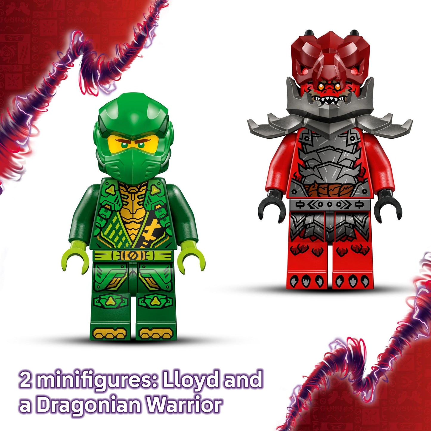 LEGO NINJAGO Lloyd's Pull-Back Race Car Toy - Building Toy for Pretend Play for Boys and Girls, Ages 7+ - Toy Car for Kids with 2 Minifigures - Gift