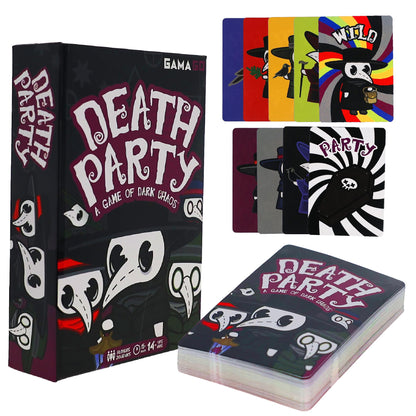 AQUARIUS GAMAGO Death Party Plague Doctor Card Game - Fast-Paced Dark Chaos Party Game for 3-7 Players, 15 Minute Rounds, Competitive Card Collecting