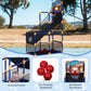 GarveeLife Kids Basketball Arcade Game Set with 4 Balls, Indoor & Outdoor Adjustable Basketball Hoop and Dart Game, Height Adjustable Sports Toy