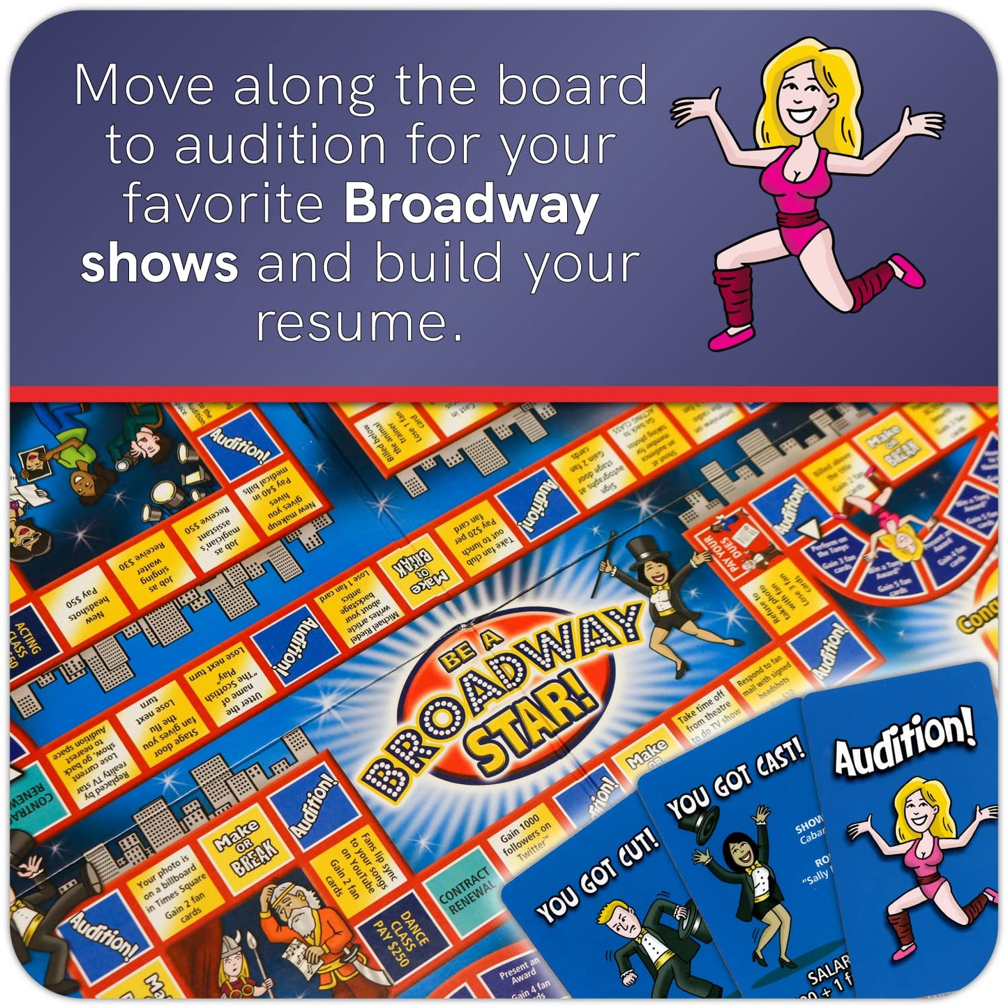 BE A BROADWAY STAR! - The Classic Theater and Musical Trivia Board Game That Puts You in The Spotlight | Party Game for Theater Lovers | Holiday