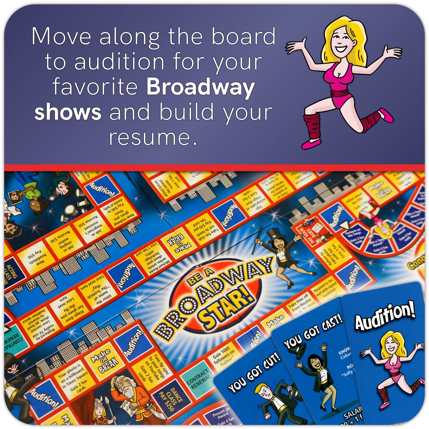 BE A BROADWAY STAR! - The Classic Theater and Musical Trivia Board Game That Puts You in The Spotlight | Party Game for Theater Lovers | Holiday