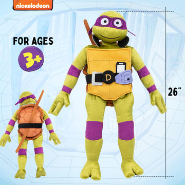 Jay Franco Nickelodeon Teenage Mutant Ninja Turtles Donatello Plush Pillow Buddy - Super Soft Stuffed Character Pillow - Polyester Microfiber, 26