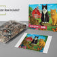 Springbok Farm Cats 500 Piece Jigsaw Puzzle for Adults & Family - Poster Now Included - Country Farm Art, Playful Cats Illustration - Unique Cut
