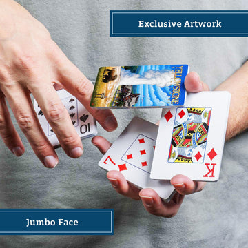 Boardwalk Puzzles Premium Featherlight Unique Playing Cards, Fun Themed Deck for Home and Travel | Yellowstone National Park