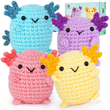 Crochetta Crochet Kit for Beginners, Crochet Starter Kit w Step-by-Step Video Tutorials, Beginner Crochet Kit for Adults Kids Women Men Complete Kit