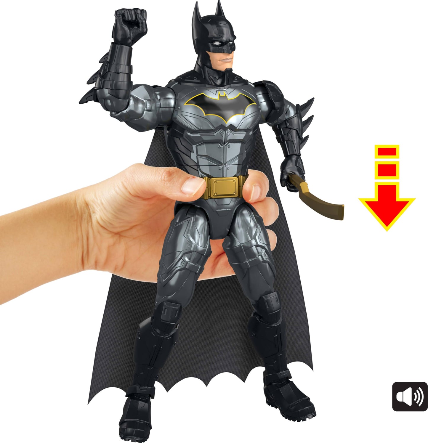 Mattel DC 12in Crime Crusher Batman Action Figure with 25+ Sounds
