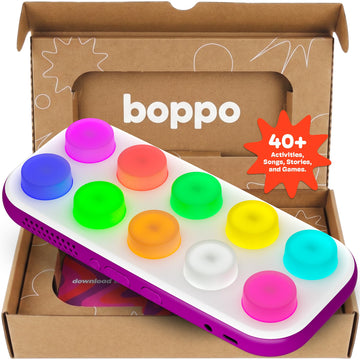 Boppo Screen-Free Learning Tablet for Kids - Interactive Handheld Games - Educational, Travel-Friendly Fun for the Whole Family - Includes 40+