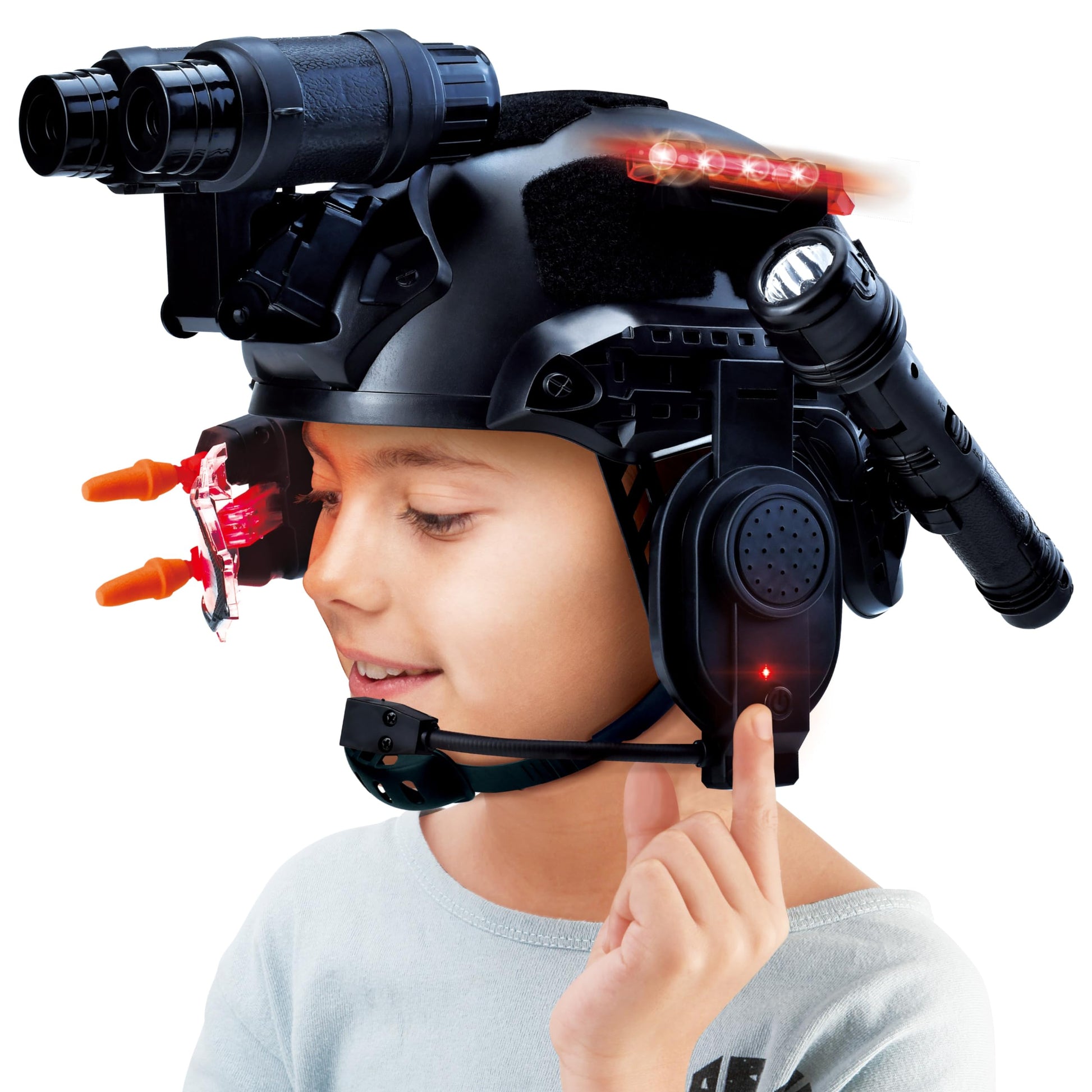 Sunny Days Entertainment Maxx Action Commando Helmet Includes 10 Accessories, Working Microphone, Detachable Flashlight, Foam Darts, Role Play Kids