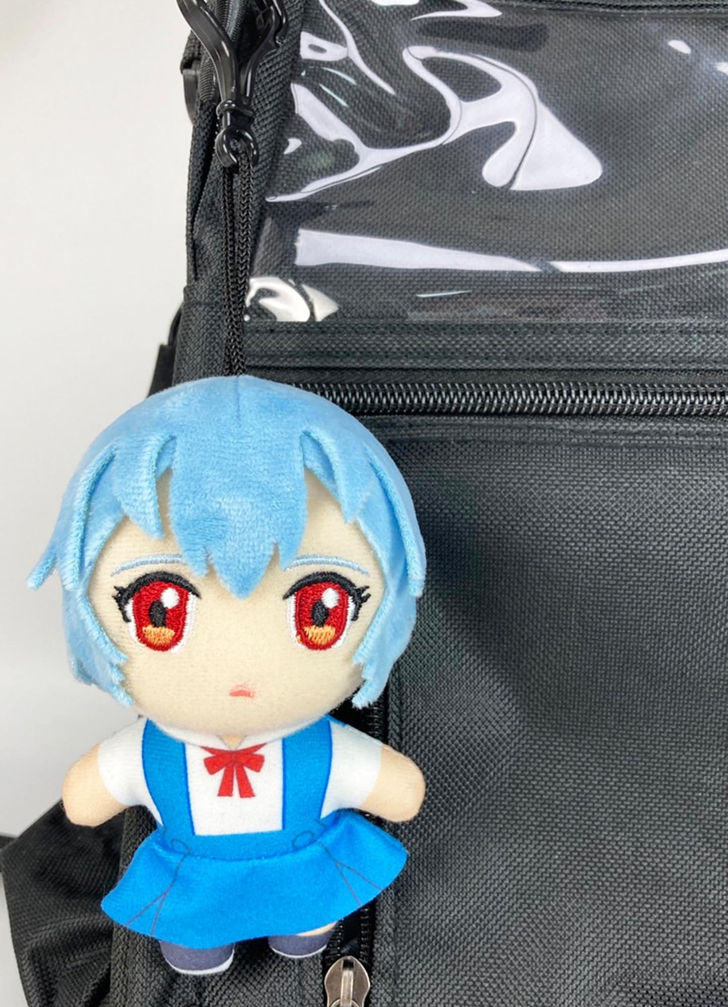 Great Eastern Entertainment Evangelion New Movie - Rei Ayanami (School Uniform) Mini Plush Plush w/Hook Clip 4.5"
